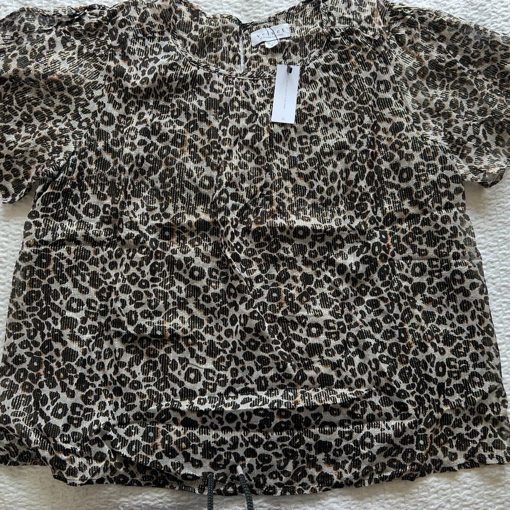 VELVET Leopard Top - Size XL